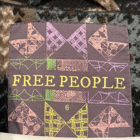 FREE PEOPLE | Boho Plaid Zip Up Jacket Size 6 - Picture 8 of 8